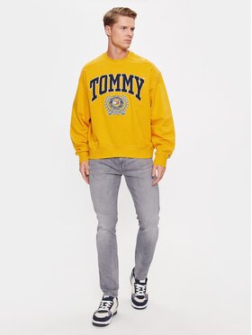 Tommy Jeans Majica Dugih Rukava College Graphic DM0DM16804 Žuta Boxy Fit