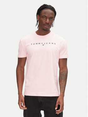 Tommy Jeans Tommy Jeans Тишърт Linear Logo DM0DM20744 Розов Regular Fit