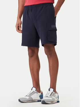 Napapijri Napapijri Pantaloni scurți sport N-Box Logo Cargo NP0A4I59 Bleumarin Regular Fit