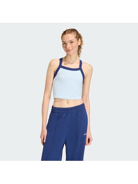 adidas adidas Top 158661 Błękitny Slim Fit