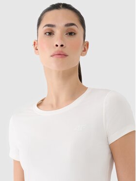 4F 4F T-Shirt 4FRSS25TFTSF1235-11S Biały Regular Fit