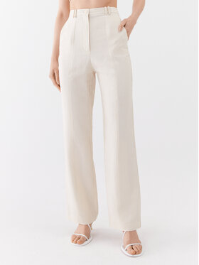 Patrizia Pepe Patrizia Pepe Штани з тканини 2P1491/A052-W347 Écru Straight Fit
