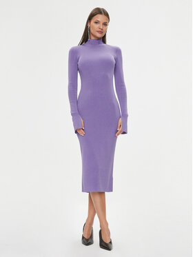 Patrizia Pepe Patrizia Pepe Džemper haljina 2A2612/K002-M477 Ljubičasta Slim Fit