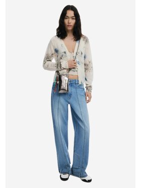 Desigual Desigual Ζακέτα JERS_ESTOCOLMO Λευκό Regular Fit