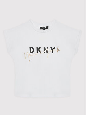 DKNY DKNY T-Shirt D35S02 M Biały Regular Fit