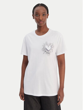 Liu Jo Liu Jo T-krekls WA6163 JS904 Balts Relaxed Fit