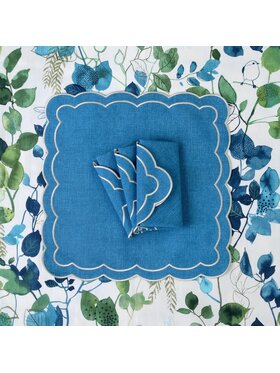 Roseberry Home Roseberry Home Serwetki haftowane Blue Petali Niebieski