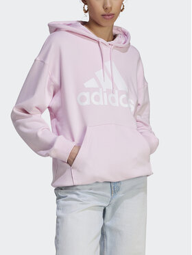 Adidas Majica Dugih Rukava Essentials Big Logo Oversized French Terry Hoodie IL3319 Ružičasta Loose Fit