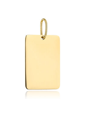 Fugart Fugart Naszyjnik Zawieszka złota gładki prostokąt FUG6-21-Z00504-2 Złoty