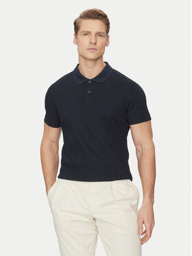 JOOP! JOOP! Тениска с яка и копчета 10018924 30044673 Тъмносин Regular Fit