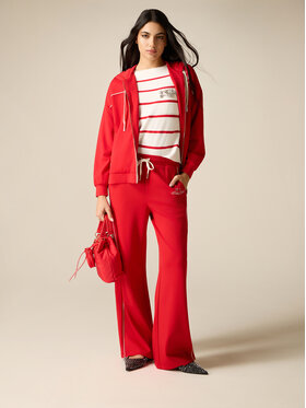 Oltre Oltre Pantaloni di tessuto P810J002517N016 Rosso Regular Fit