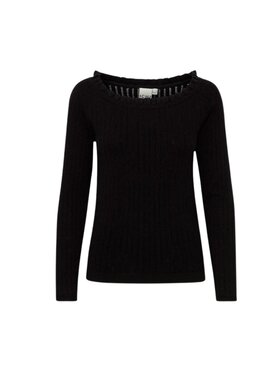 ICHI ICHI Sweter Maglia ihmafa ls19 Czarny Regular Fit