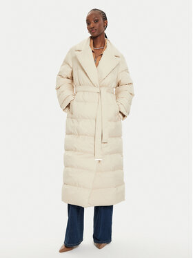 PINKO PINKO Kurtka zimowa Taccuino 103829 A0L5 Écru Regular Fit