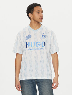HUGO HUGO Tricou Notbal 50536080 Alb Oversize