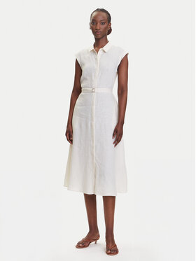 Marella Marella Haljina košulja Rodesia 2515221262 Écru Regular Fit