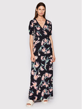 Roxy Roxy Sukienka letnia Slow Down Time ERJWD03659 Czarny Regular Fit