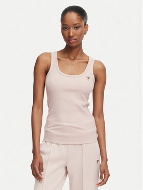 Guess Guess Marškinėliai V4YP06 K8RT2 Rožinė Slim Fit