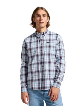 Lee Lee Koszula BUTTON DOWN Szary Regular Fit