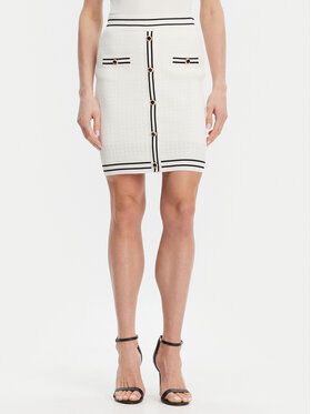 Fracomina Fracomina Puzdrová sukňa FR25SG4003K52401 Écru Slim Fit