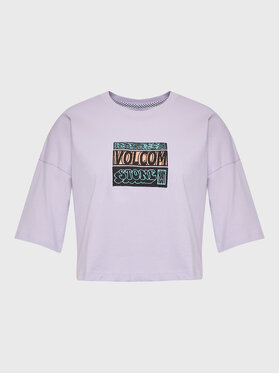 Volcom Volcom Póló Drumstone B3512310 Lila Regular Fit