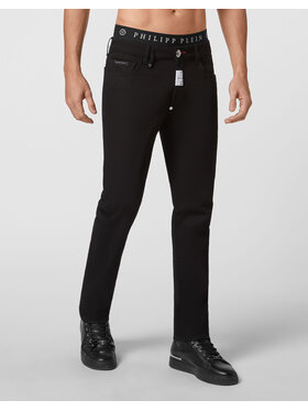 PHILIPP PLEIN PHILIPP PLEIN Džínsy 1553 Čierna Straight Fit