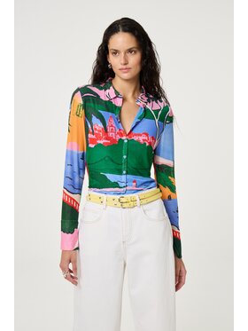 Fabienne Chapot Fabienne Chapot Bluzka 6231-1817-173 Niebieski jasny Slim Fit