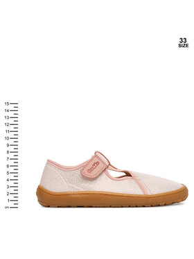 Froddo Froddo Пантофи Barefoot Canvas T-Bar G1700439-2 D Розов