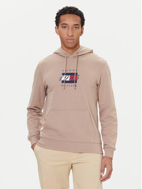 Tommy Hilfiger Tommy Hilfiger Bluză Linear Flag MW0MW41332 Bej Regular Fit