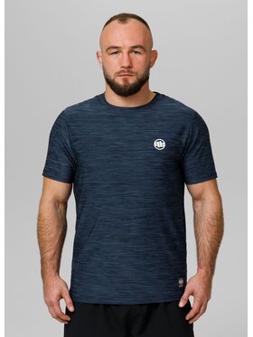 PITBULL PITBULL T-Shirt Casual Sport Small Logo Granatowy Regular Fit