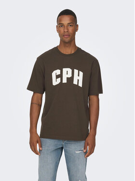Only & Sons Only & Sons T-Shirt 22026375 Brązowy Relaxed Fit