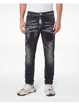 PHILIPP PLEIN PHILIPP PLEIN Jeansy 31785 Šedá Straight Leg