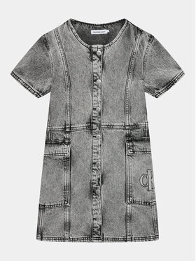 Calvin Klein Jeans Calvin Klein Jeans Джинсова сукня IG0IG02284 Сірий Regular Fit