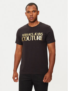 Versace Jeans Couture Versace Jeans Couture Tricou 77GAHT05 Negru Regular Fit