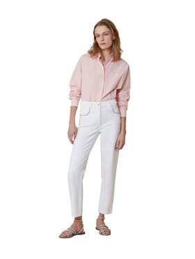 Pennyblack Pennyblack Chinosy 2511181032200-001 Biały Regular Fit
