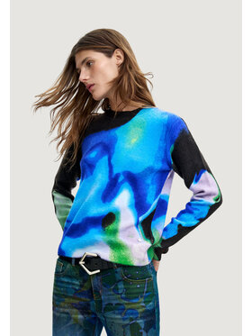 Desigual Desigual Maglione JERS_CLOUDS_LACROIX Blu Casual Fit