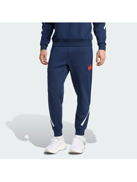 adidas adidas Spodnie materiałowe 151687 Błękitny Regular Fit