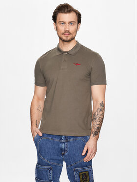 Aeronautica Militare Aeronautica Militare Polokošeľa 231PO1678P191 Zelená Slim Fit