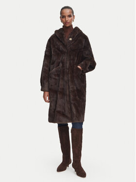 Rinascimento Rinascimento Pelliccia CFC0127148003 Marrone scuro Oversize