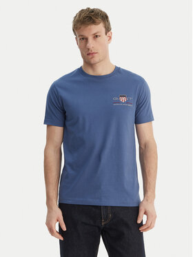 Gant Gant Tricou Archive Shield 2067004 Albastru Regular Fit