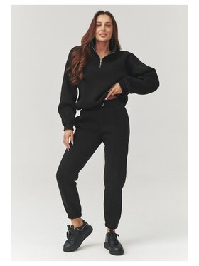 Makadamia Makadamia Dres A13 Czarny Regular Fit