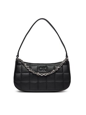 Calvin Klein Calvin Klein Torebka Square Quilt Chain Elongated Bag K60K612017 Czarny