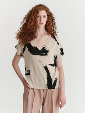 TATUUM TATUUM Sweter HELENA 1 Beżowy Classic Fit