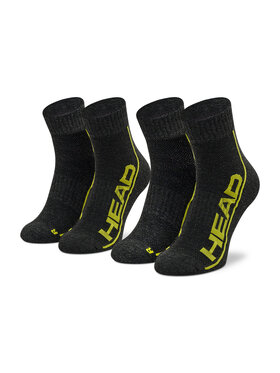Head Head Sada 2 párů nízkých ponožek unisex Performance Quarter 791019001 Šedá
