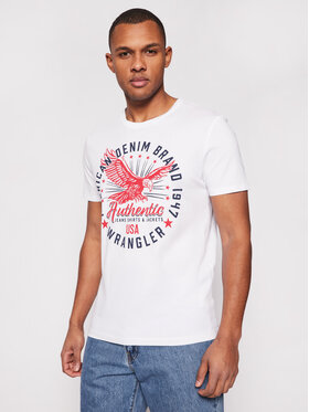 Wrangler Wrangler T-shirt Classic Americana W7AHD3989 112131341 Bianco Regular Fit