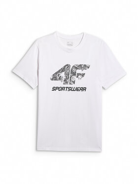 4F 4F T-Shirt WINTER CODE Biały Regular Fit