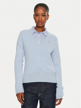 Tommy Hilfiger Tommy Hilfiger Svetr WW0WW43505 Modrá Regular Fit