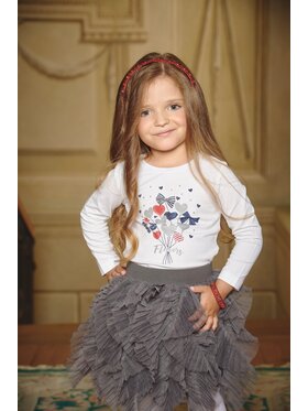 LaVashka LaVashka Sijonas Fru Fru 20F-B D Pilka Regular Fit