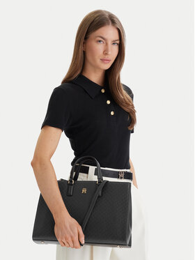 Tommy Hilfiger Tommy Hilfiger Táska Th Daily Satchel Mono AW0AW18418 Fekete