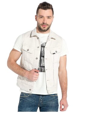 Lee Lee Smanicato SLEEVELESS RIDER Bianco Regular Fit