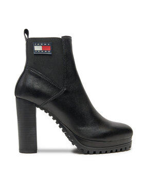 Tommy Jeans Tommy Jeans Členková obuv Tjw New Ess High Heel Boot EN0EN02439 Čierna